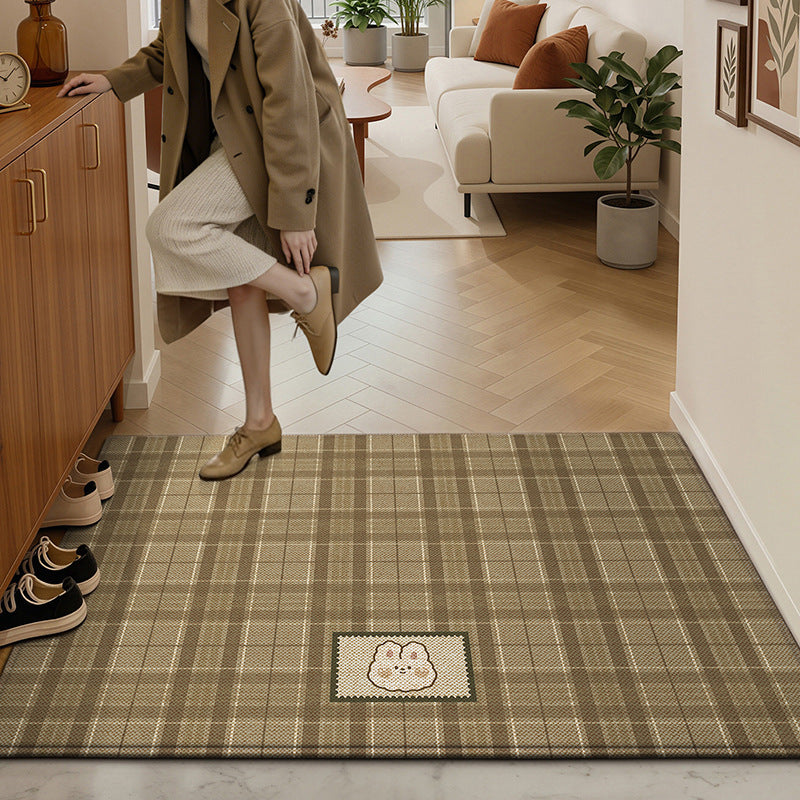 Striped Textured Welcome Mat Bowlift