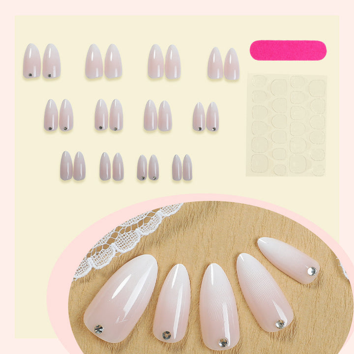 Artificial nail set with elegant glitter embellishments Bowlift
