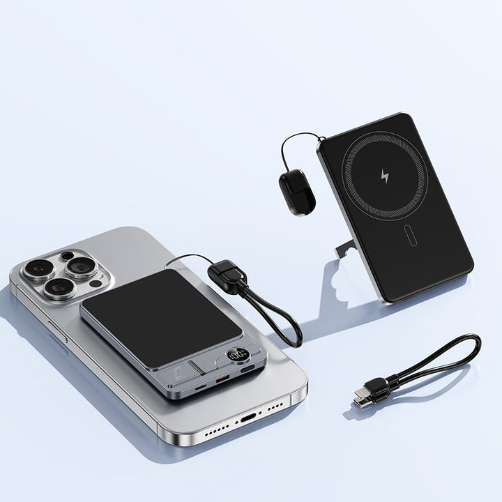 Portable power bank with integrated wireless charging technology and dual fast charging function Bowlift