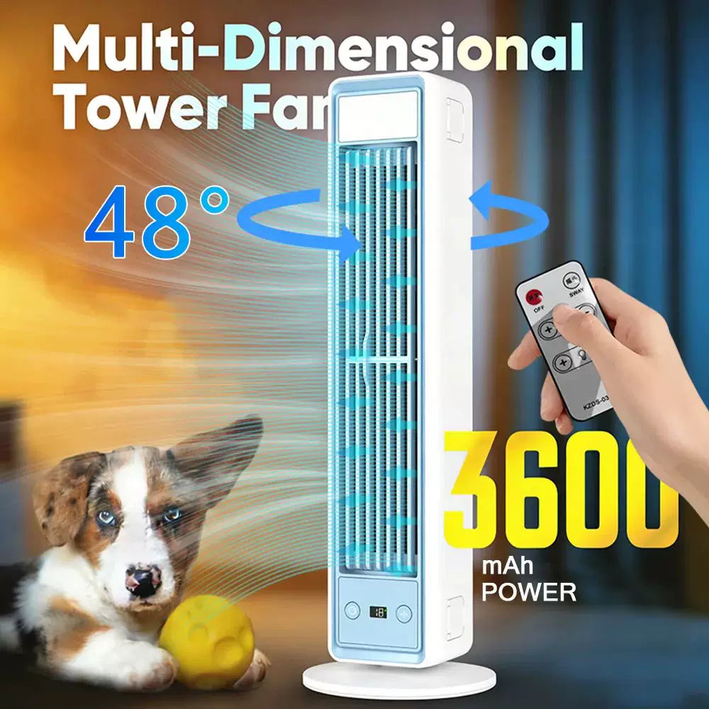 Unisex One Size Slim Vertical Personal Air Circulator with Remote Control Adjustable Louvers Whisper-Quiet DC Motor Bowlift