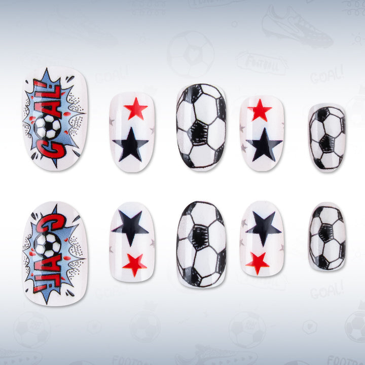 Sporty Themed Press-On Nail Set Bowlift