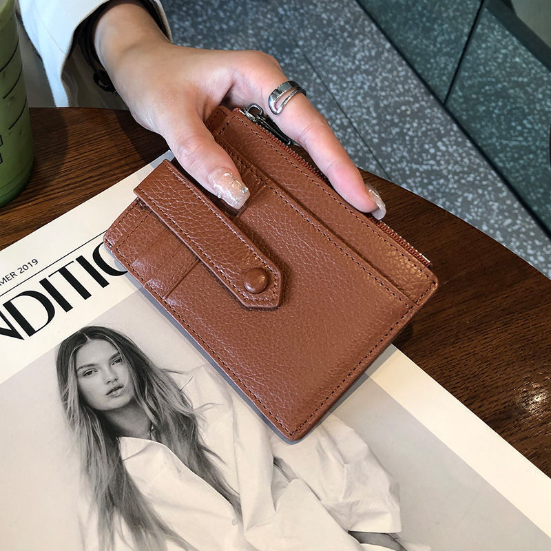 Compact Leather Zip Cardholder Bowlift