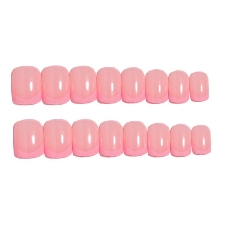 Chic French Tip Acrylic Press-On Nails Bowlift