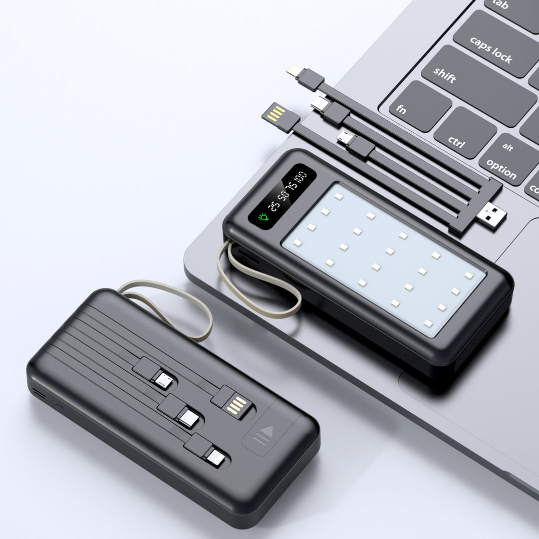 Portable power bank with multifunctional USB-C charging cable Bowlift