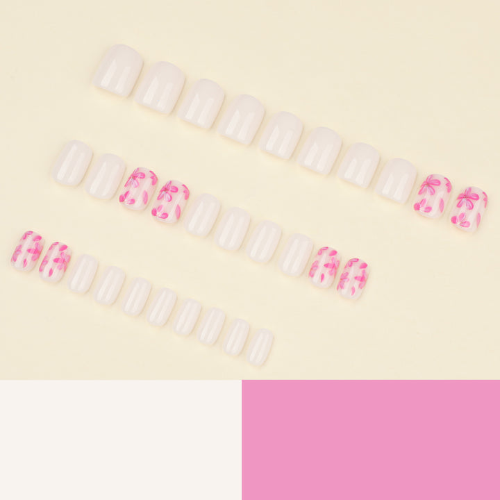 Stylish artificial nail design with floral accents Bowlift