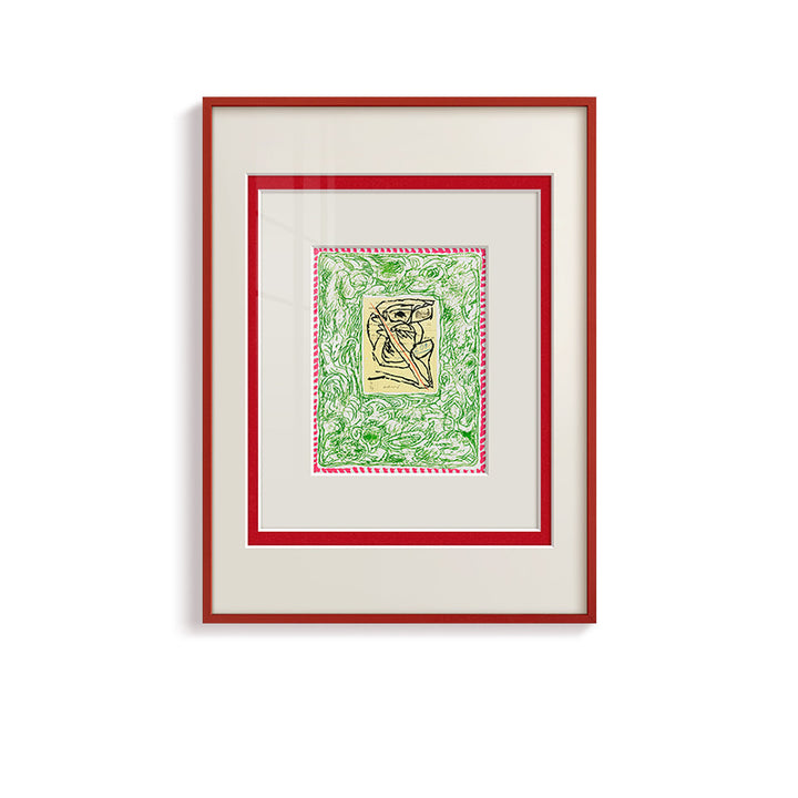 Framed Abstract Botanical Art Print