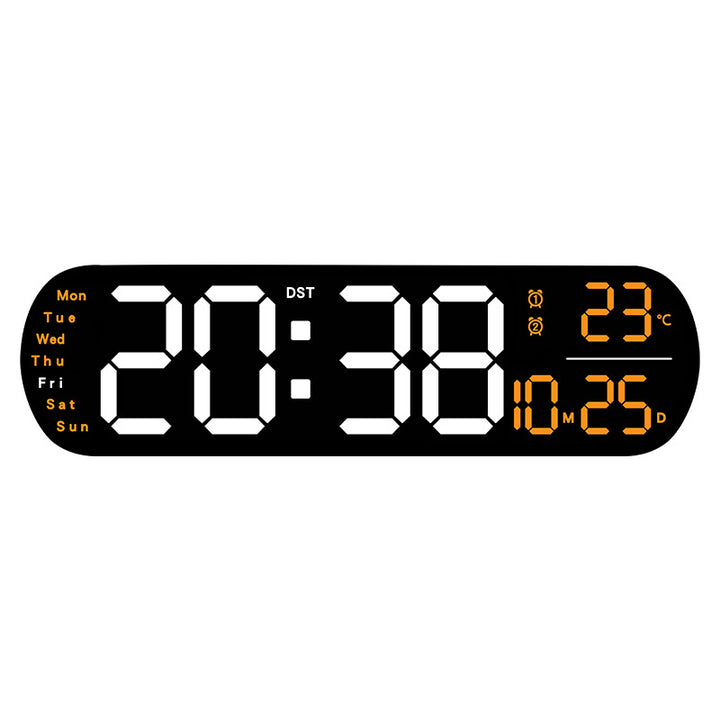 Digital LED alarm clock with large display and temperature display Bowlift