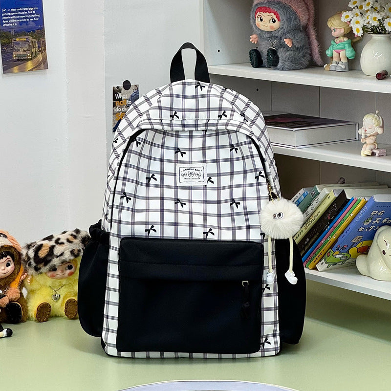 Stylish Checked Backpack