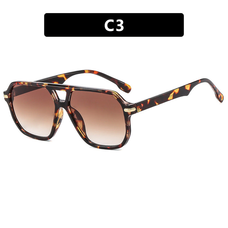 Women's fashionable sunglasses with square frame and eye-catching lenses Bowlift