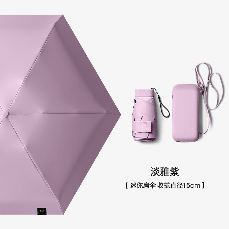 Women's compact rain and sun protection umbrella with carrying case Bowlift
