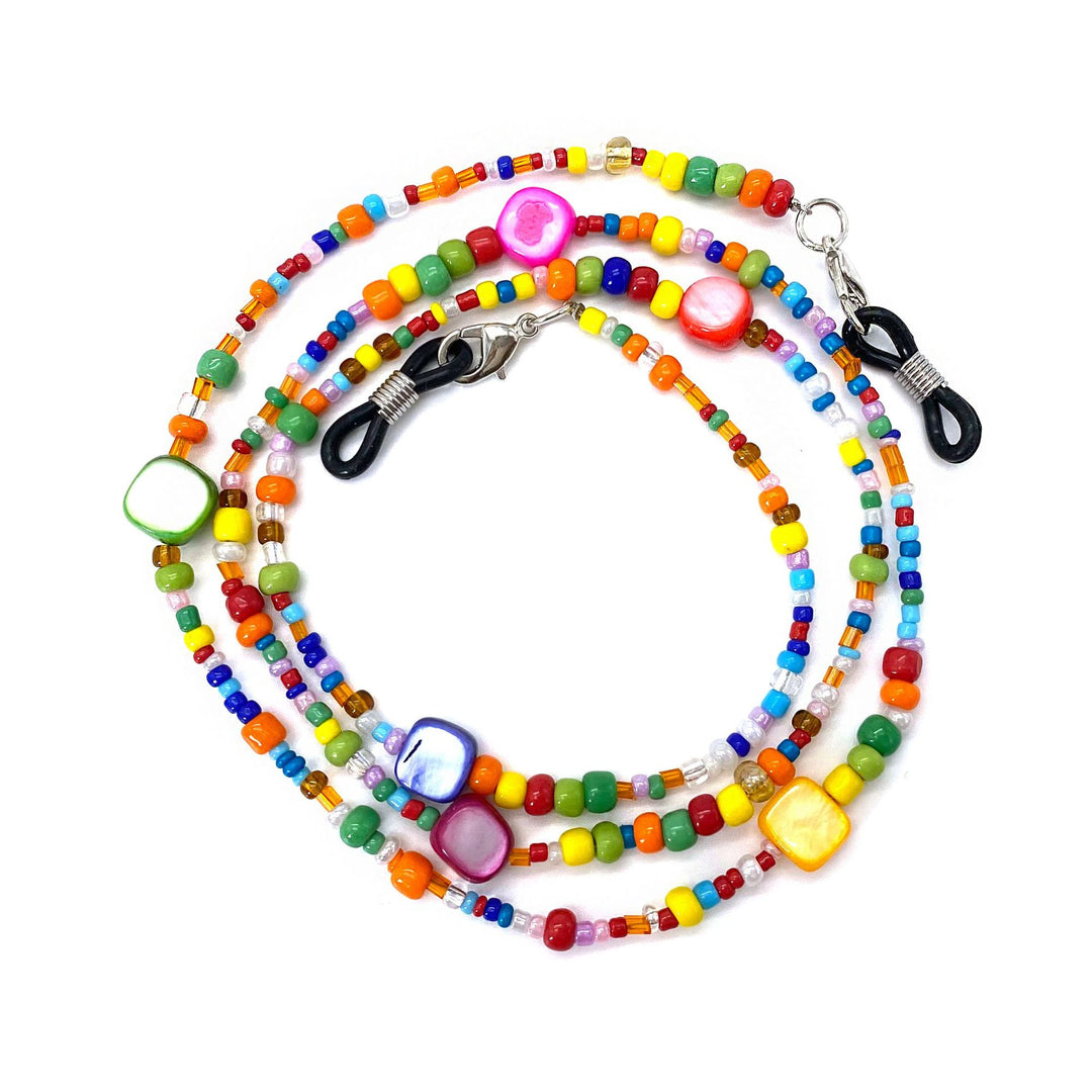 Colorful Beaded Eyewear Retainer Chain Bowlift