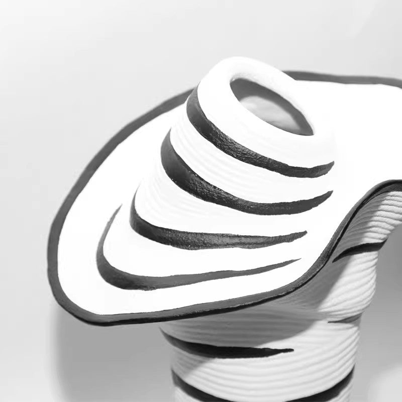 Striped Contemporary Ceramic Sculpture