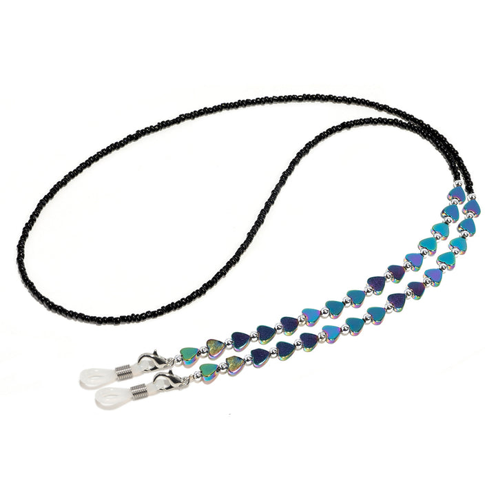 Heart-Shaped Beaded Eyewear Chain Bowlift
