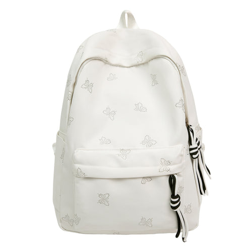 Butterfly Emblem Decorated Backpack Bowlift