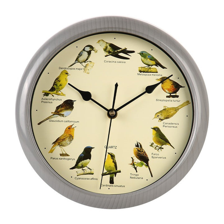 Wall clock with colorful bird design Bowlift