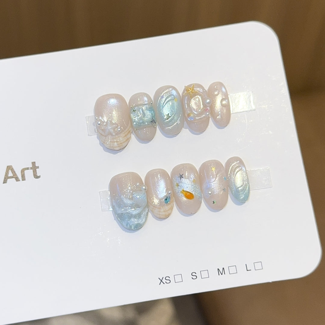 Art Nail Set with Maritime Design Bowlift