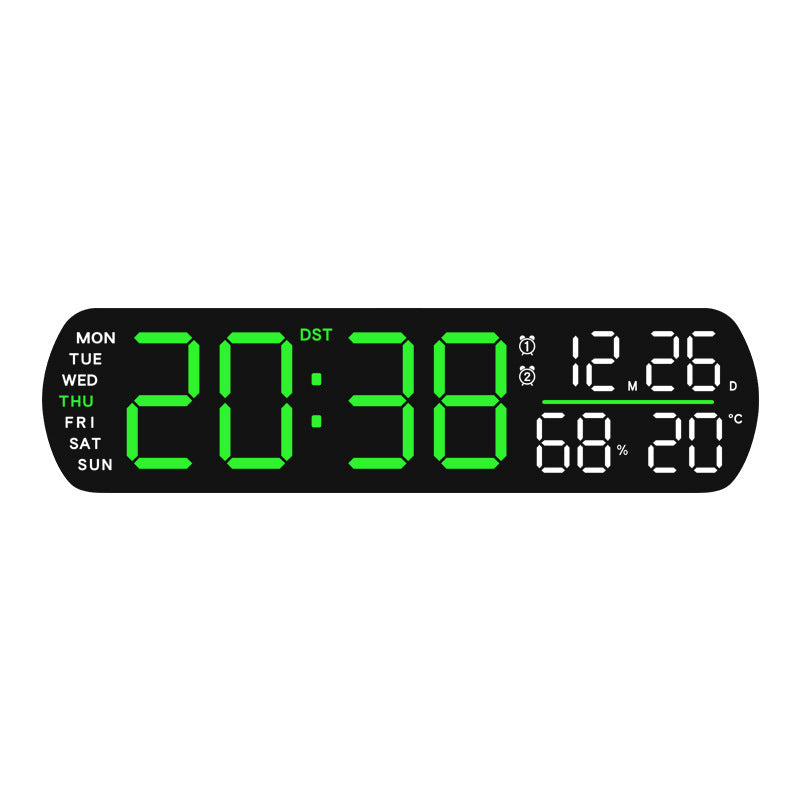 Digital Wall Clock with Multifunctional Display Bowlift
