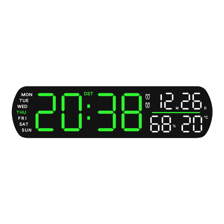 Digital Wall Clock with Multifunctional Display Bowlift