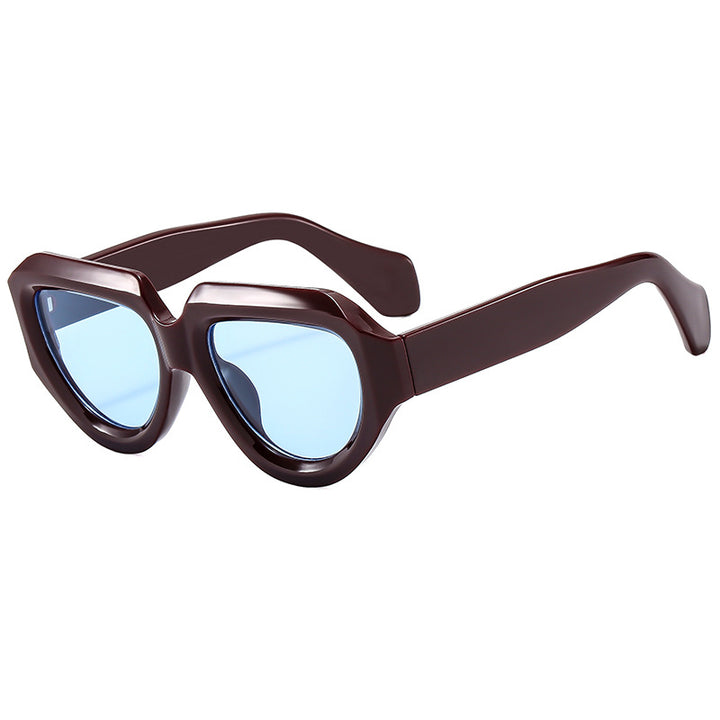 Women's Cat-Eye Sunglasses with Modern Transparent Frame and UV Protection Bowlift