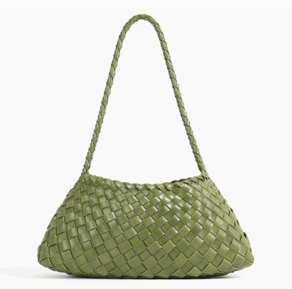 Textured Woven Shoulder Bag Bowlift