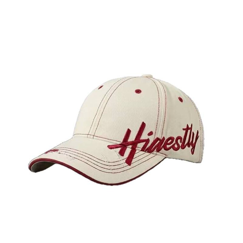 Women's Distressed Casual Graphic Baseball Cap Bowlift