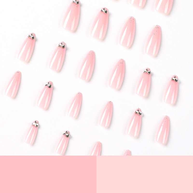 Elegant Nail Art with Glitter and Rhinestone Decorations Bowlift