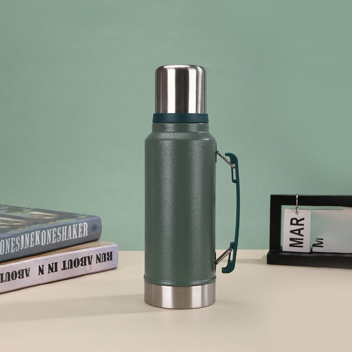 Unisex Insulated Stainless Steel Water Bottle with Carrying Handle Bowlift