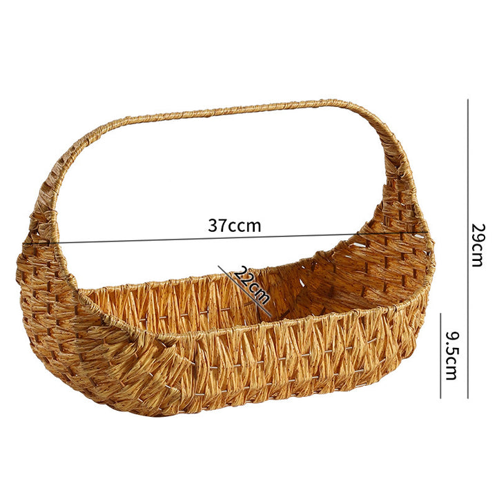 Unisex Handwoven Shopping Basket with Ergonomic Design Bowlift