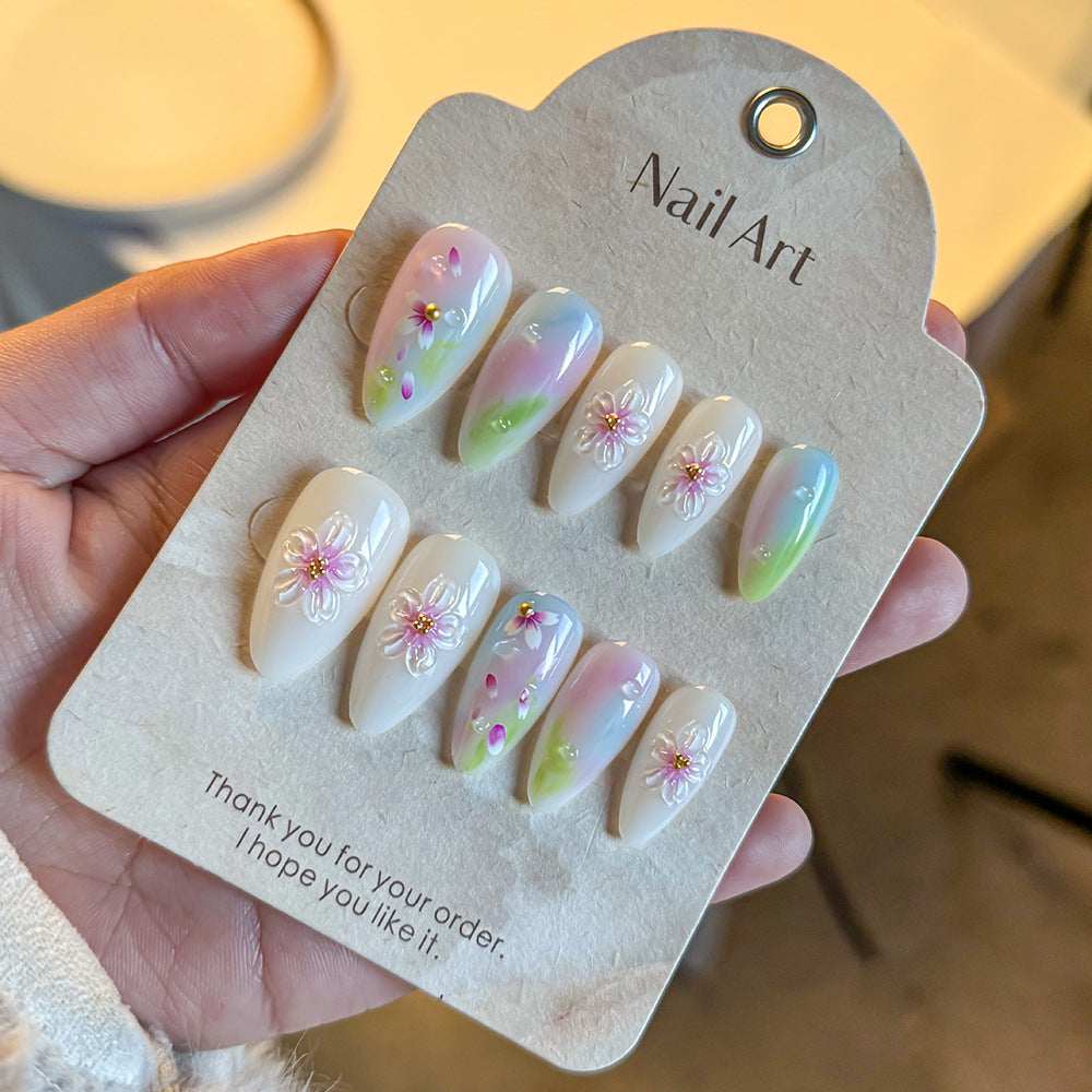 Floral-Accent Press-On Nail Collection Bowlift