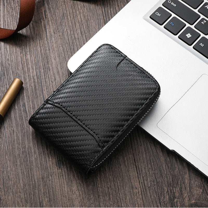 Carbon Fiber Zip-Around Wallet Bowlift