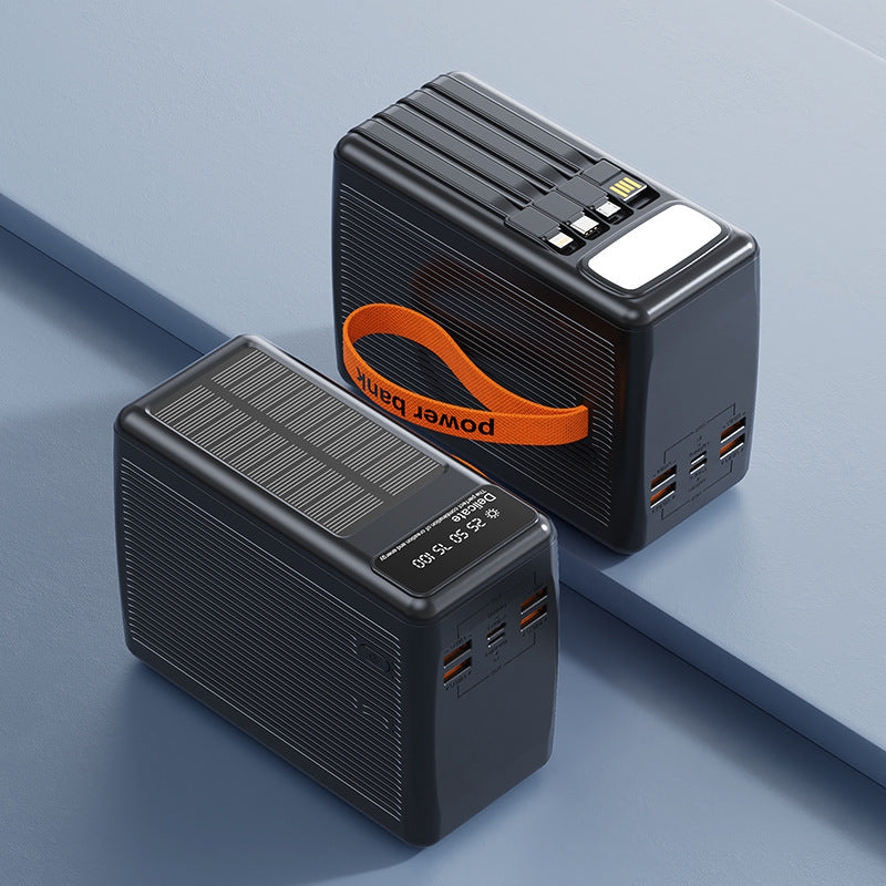Solar Power Bank with Multifunctional USB Connections and Digital Charge Level Indicator Bowlift