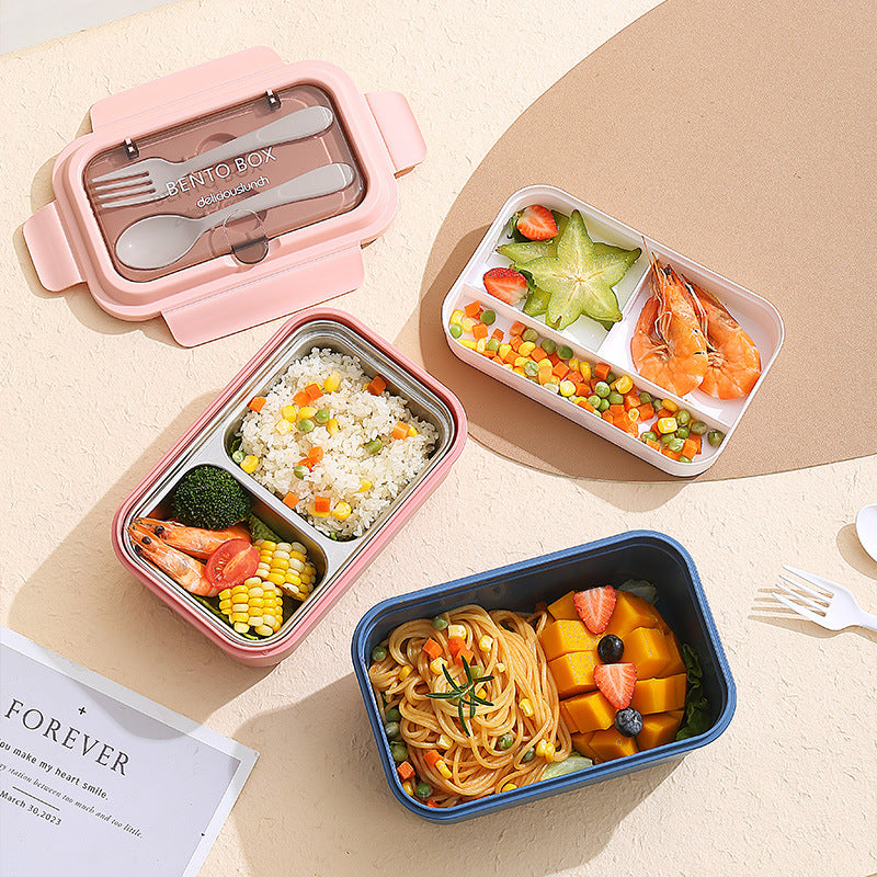 Leakproof Compartmentalized Kids Bento Lunchbox with Removable Round Soup Bowl and Utensil Storage Bowlift