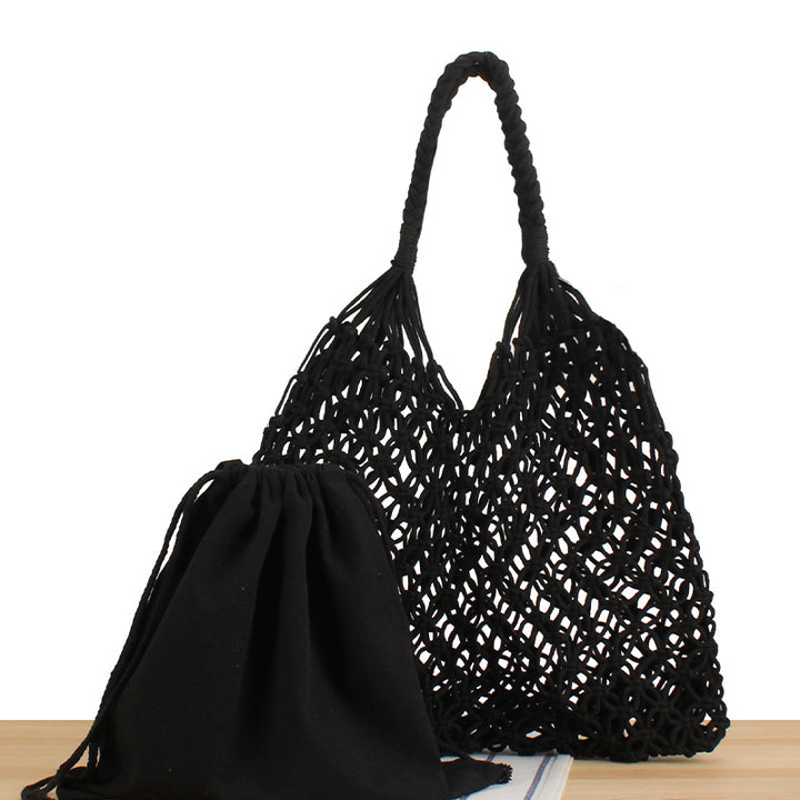Handbag Made of Durable Hand-Knotted Net Material Bowlift