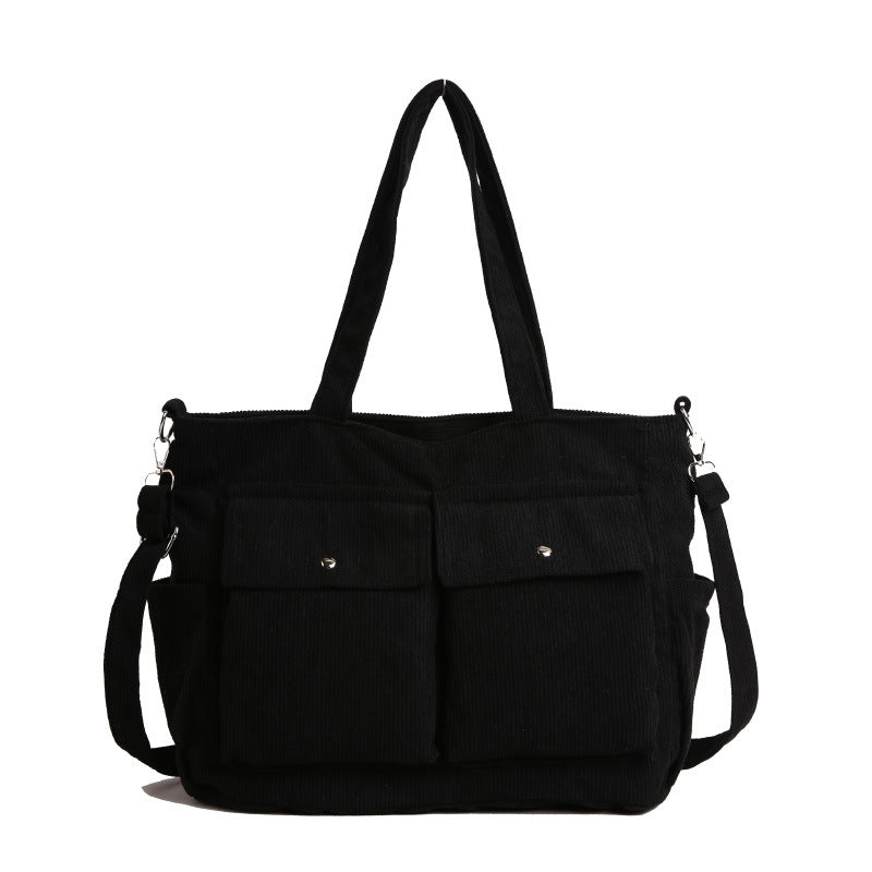 WoSpacious Corduroy Utility Tote Bag Bowlift