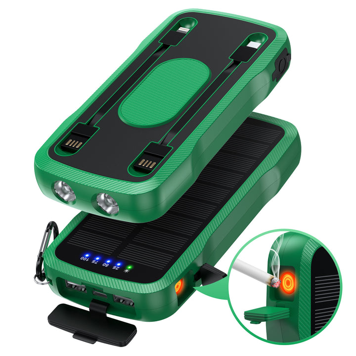 Solar charger with integrated USB ports and LED lamps Bowlift