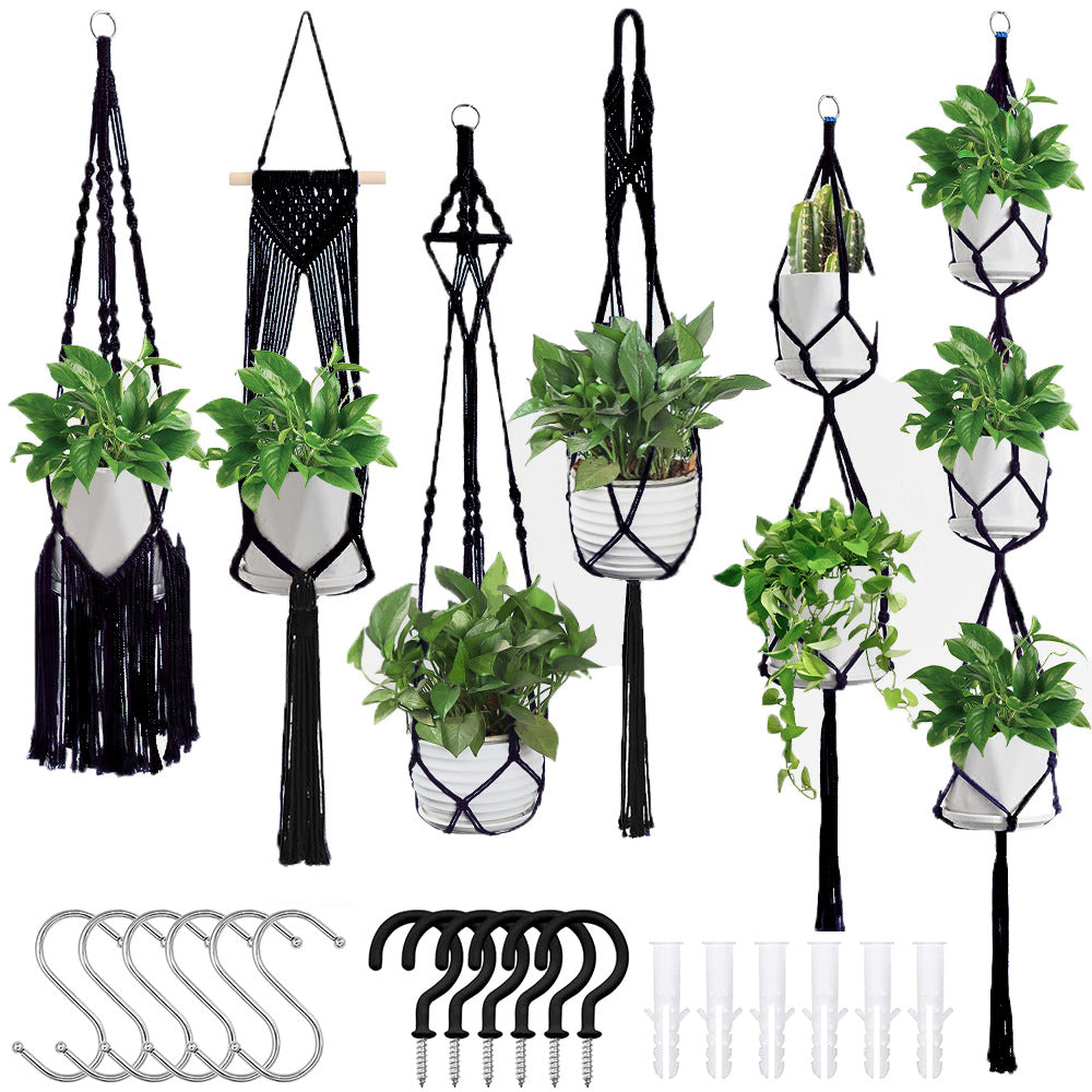 Macrame Plant Hanger Set Bowlift