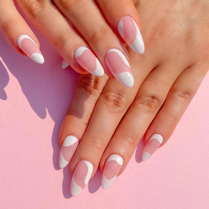 Artistic stiletto nails with elegant color structures Bowlift