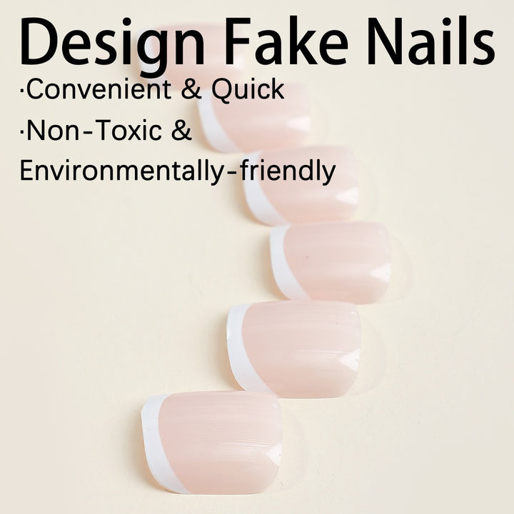 Artificial nail set with flexible nails and caring accessories Bowlift