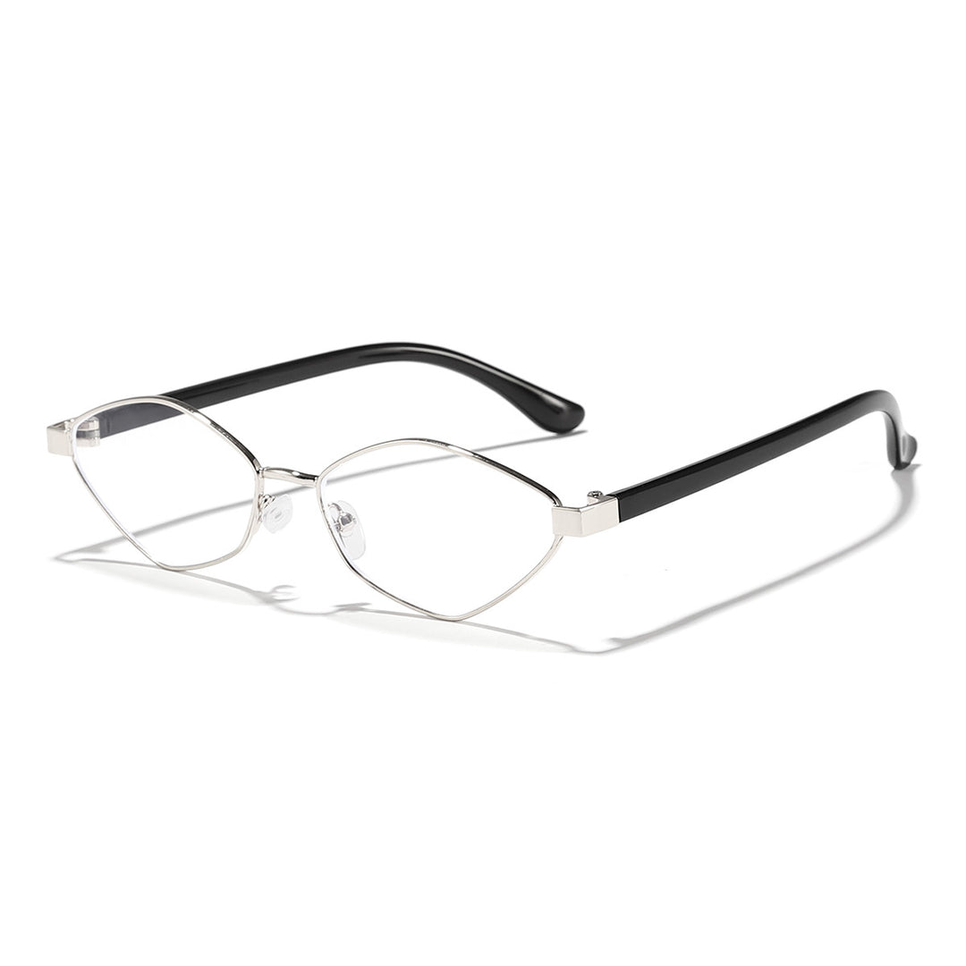 Women's Cat Eye Sunglasses with Brown Lenses and Elegant Metal Frame Bowlift