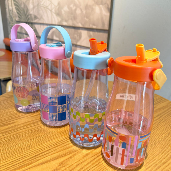 Women's Creative Water Bottle with Silicone Carrying Strap Bowlift
