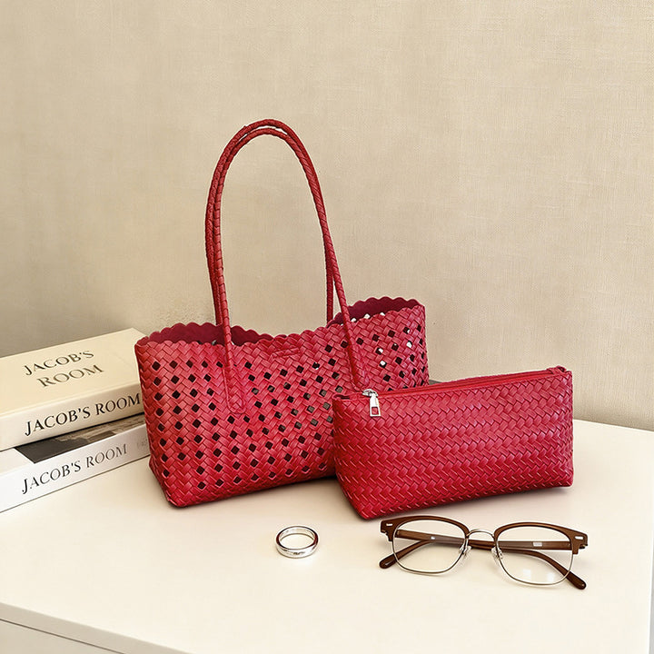 WoHandwoven Straw Market Tote Bag Bowlift