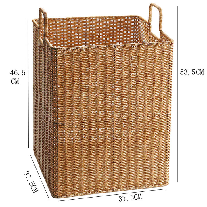 Handwoven Storage Bin with Sturdy Handles Bowlift