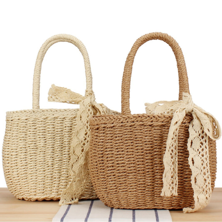Basket bag with elegant lace Bowlift