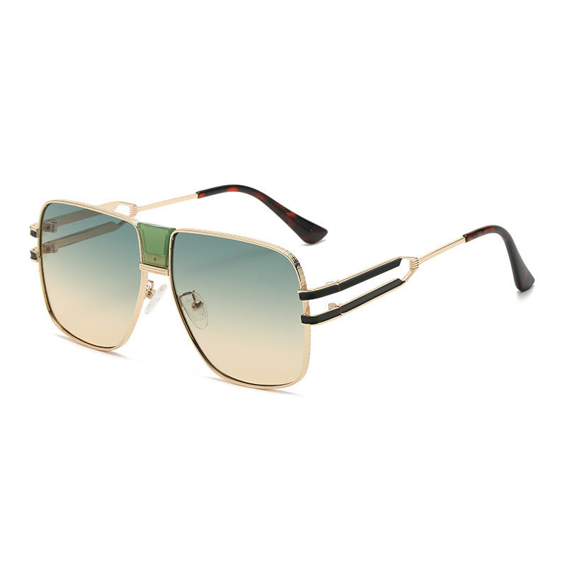 Women modern square sunglasses with elegant metal frame Bowlift