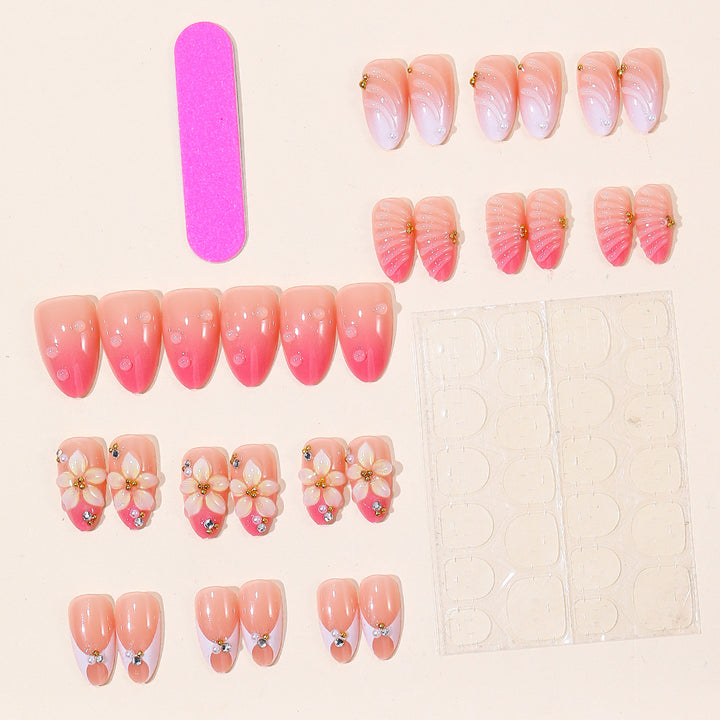 Elegant Floral Acrylic Nail Art Extensions Bowlift 1789713211