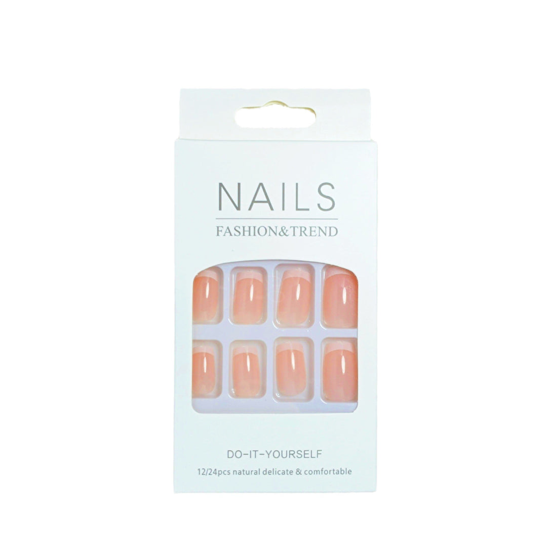 Elegant French Tip Press-On Nails Set Bowlift