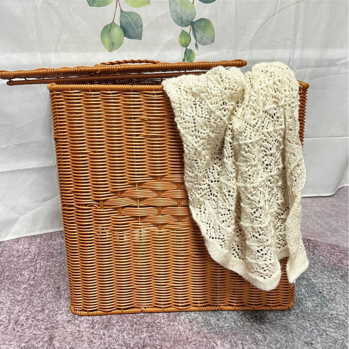Handcrafted Wicker Storage Basket Bowlift