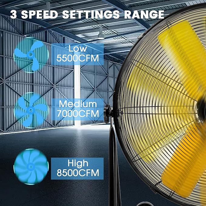 High-Velocity Industrial Fan Bowlift