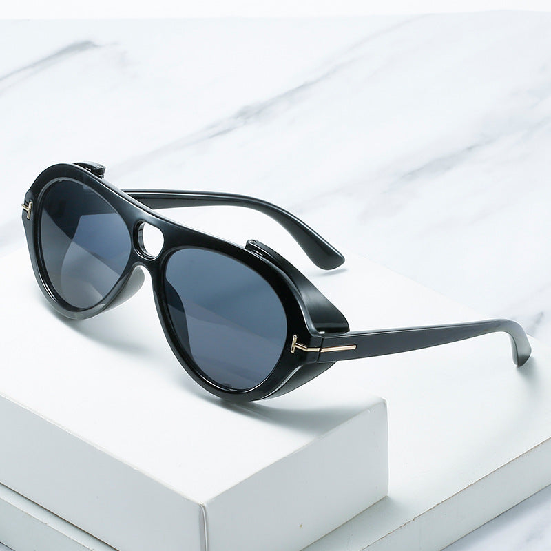 Retro-Inspired Shield Sunglasses Bowlift