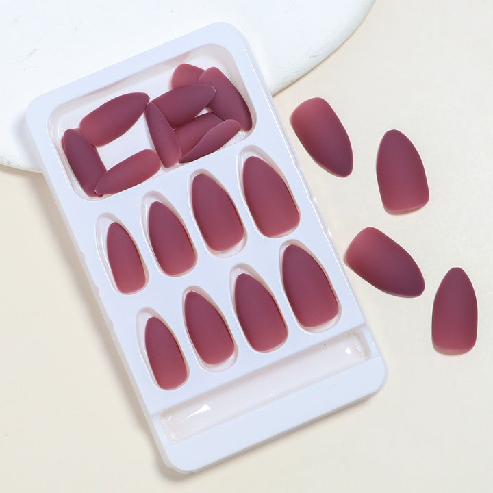 Matte Stiletto Press-On Nails Bowlift